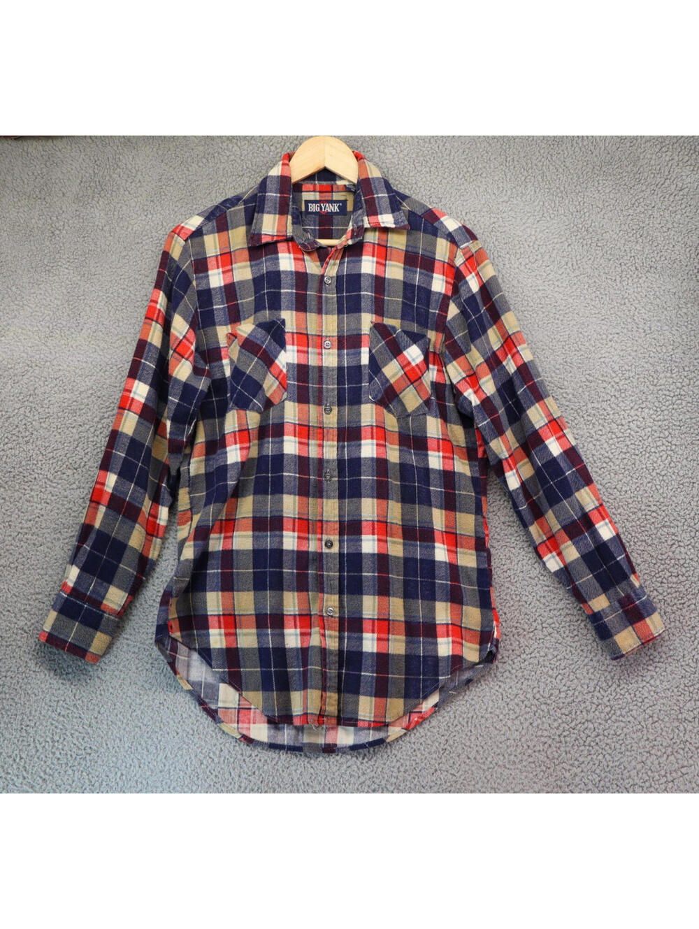Big Yank Flannel Shirt Men Small Button Up